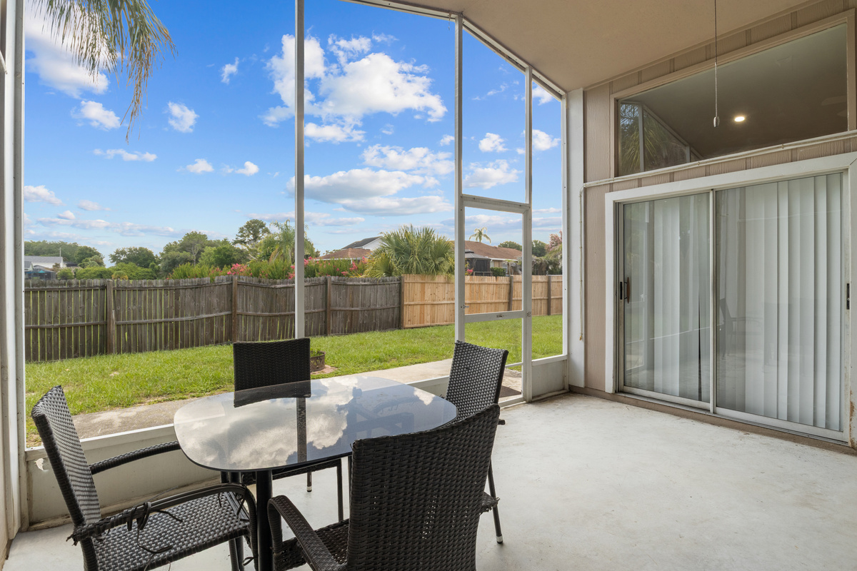 Lanai providing an extended outdoor living space.