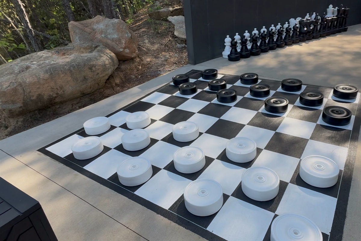 Oversized Checkers & Chess! - House Amenity