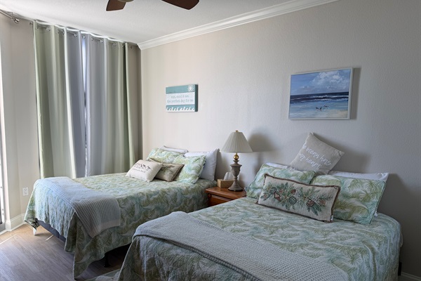 Guest bedroom, open to balcony, Gulf view.