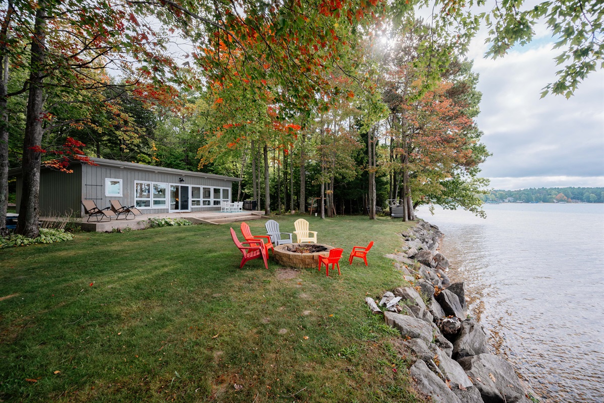 Fire Pit with Beautiful Lakefront Views