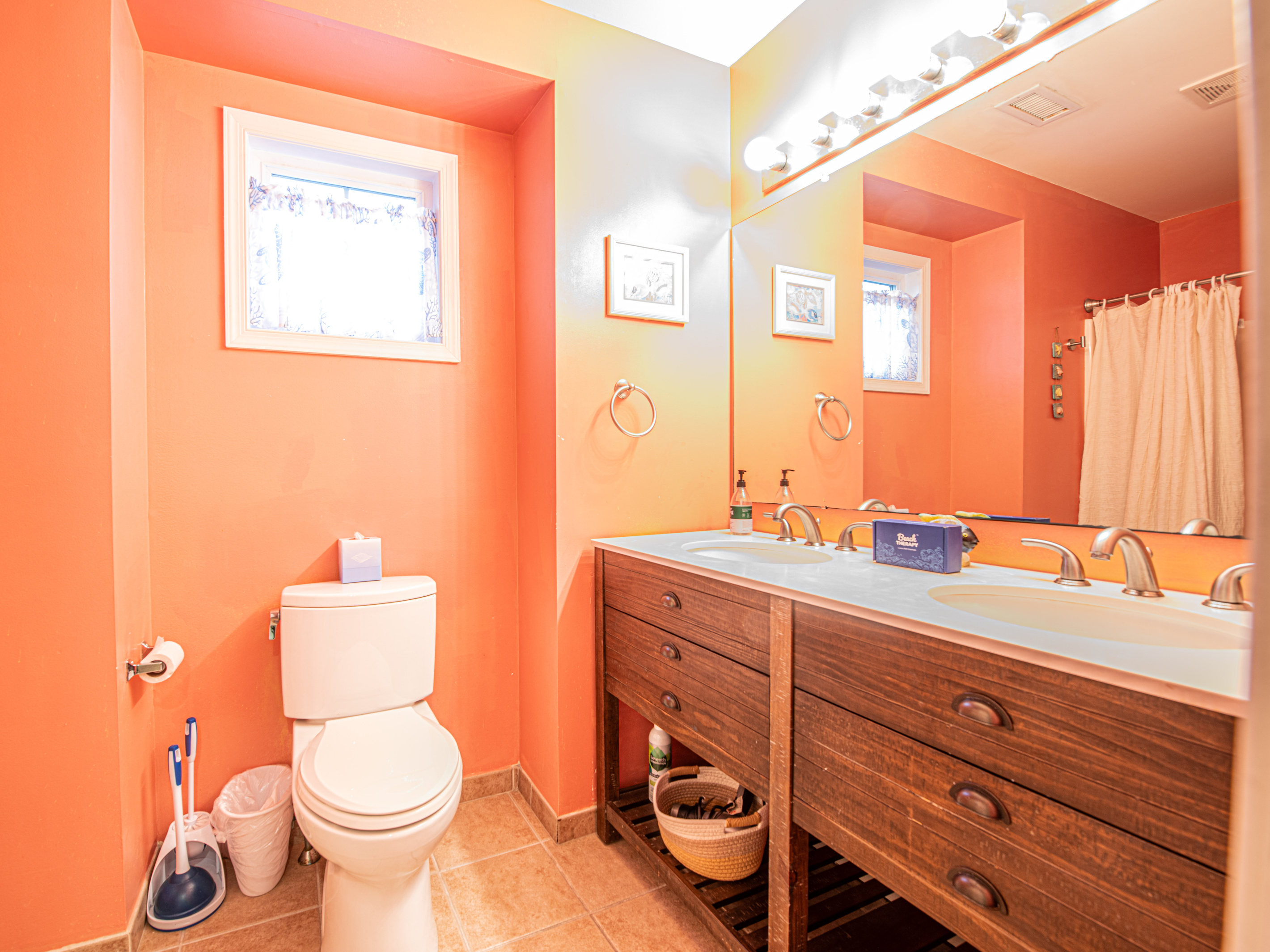 Bathroom 2 with Double Vanity and Toilet