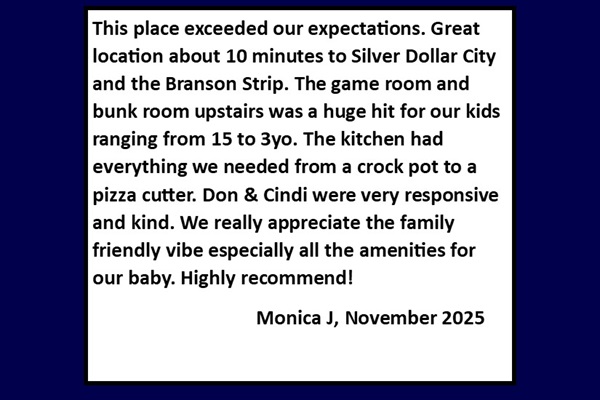 Another 5-star guest review!