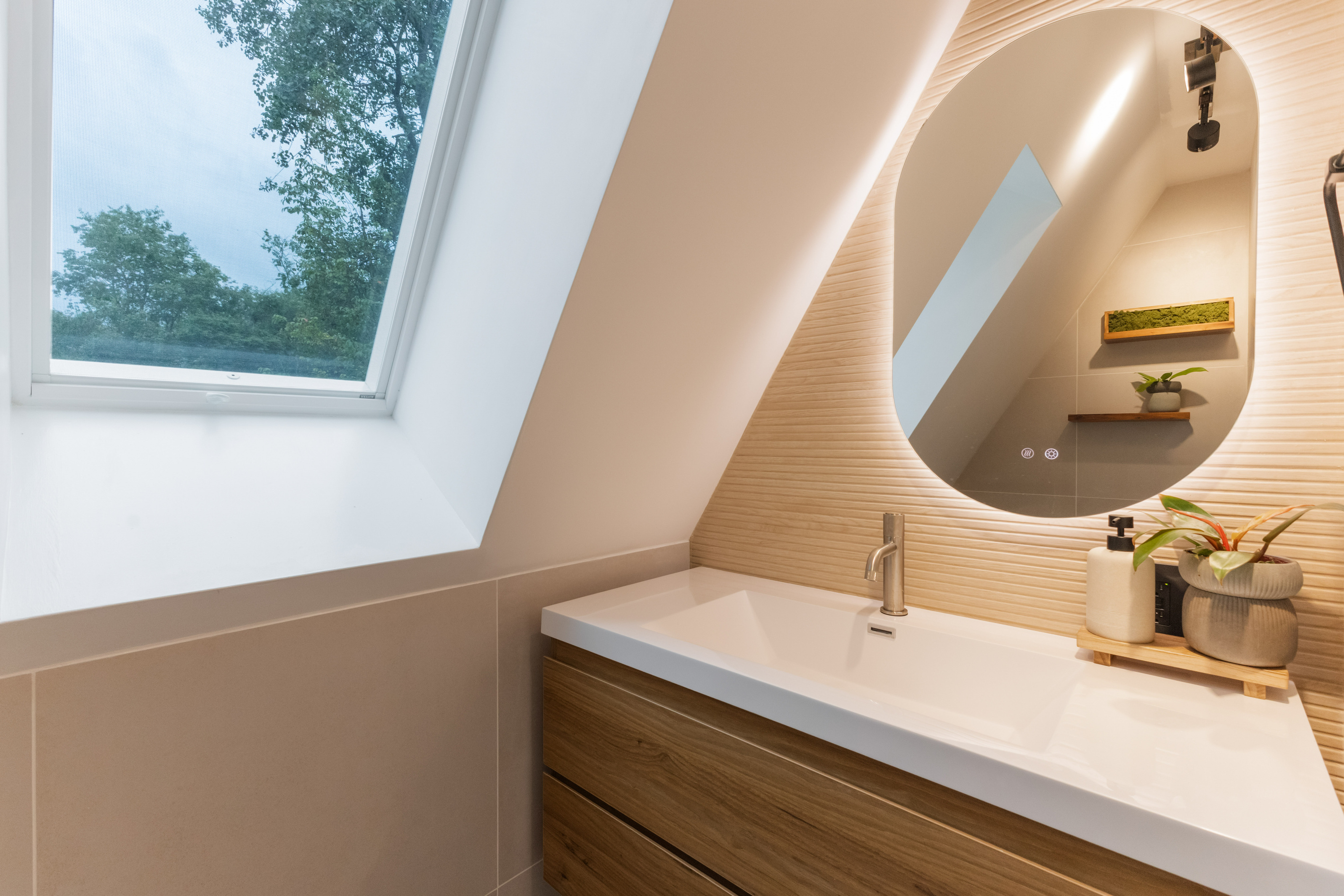 Skylight over the vanity