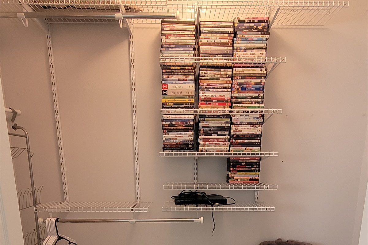 DVD collection and DVD player