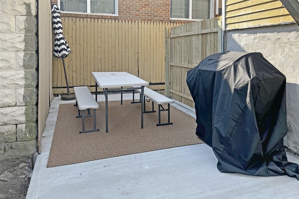 Rear Patio Dining Grill Area