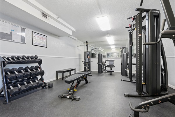 Newly renovated weight room