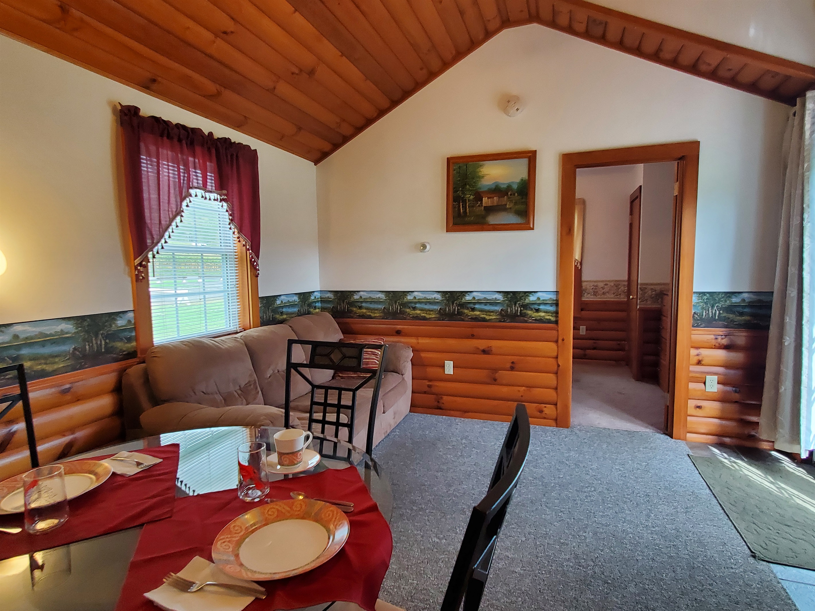 Dining and living areas