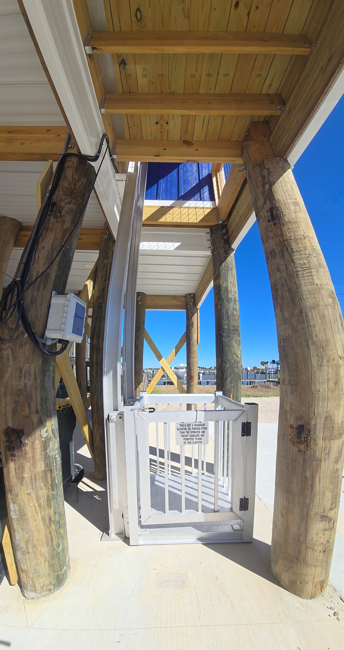 Lift at ground level