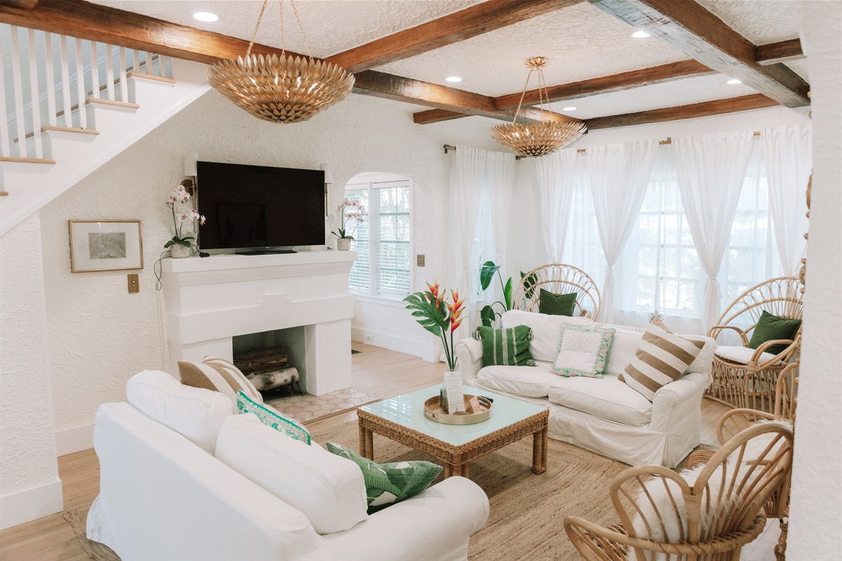 Relax in elegance, in our professionally designed living space with iconic local furniture from Circa Who.