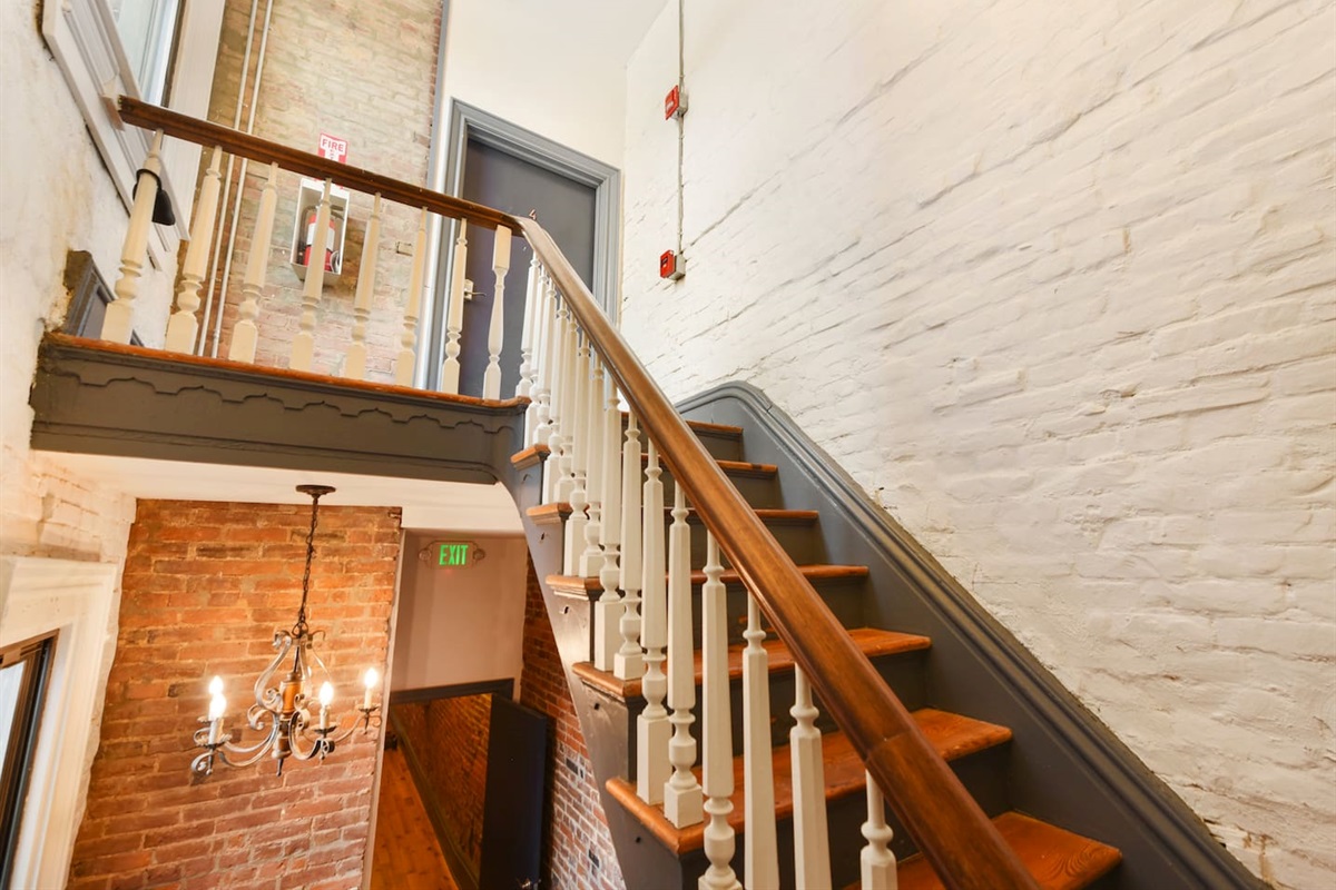 Our place is on the 3rd & 4th floor of a 4 story building. There are quite a few stairs, but the apartment is so worth it!