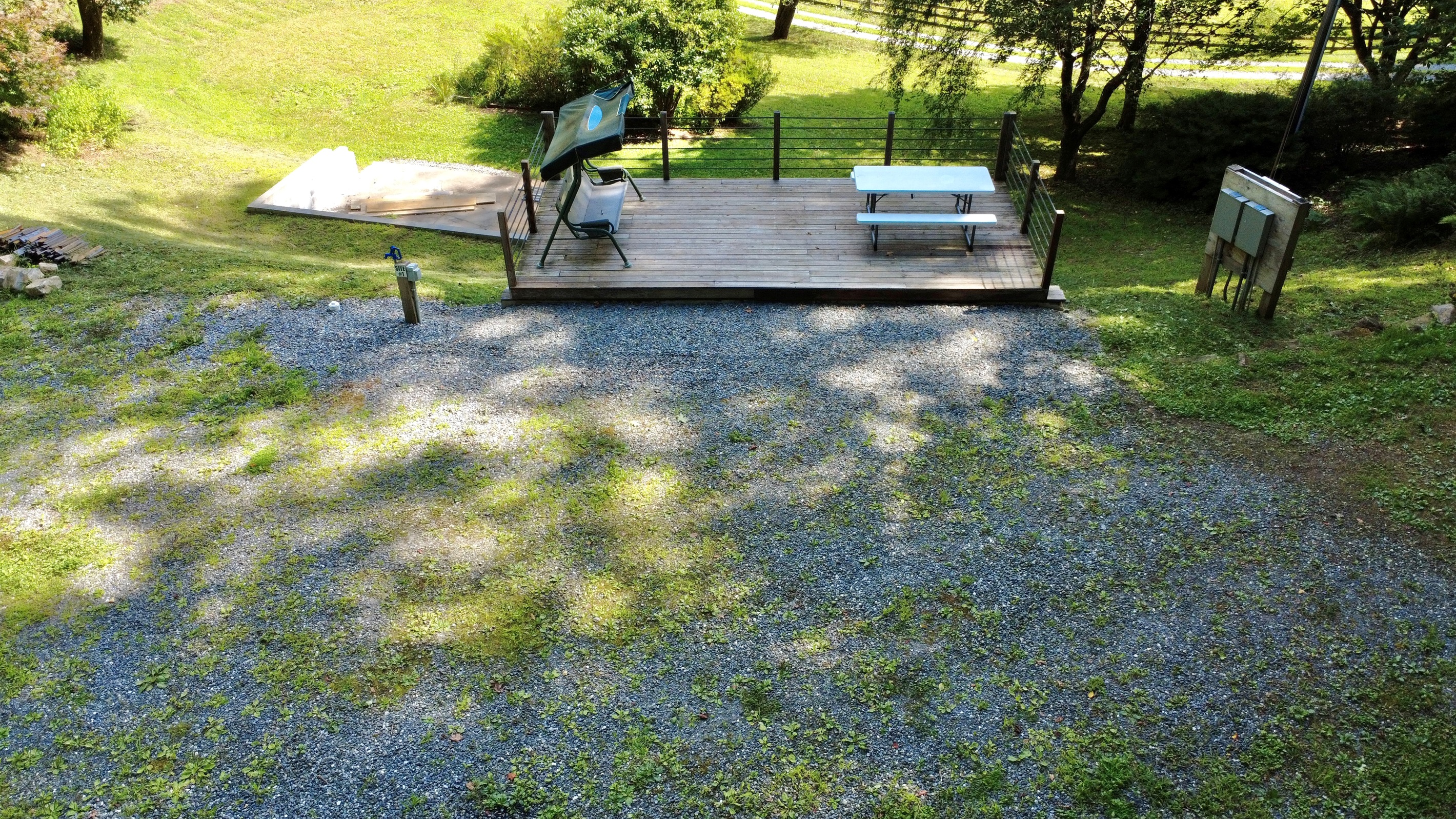Deck + pasture + picnic = your perfect camp recipe.