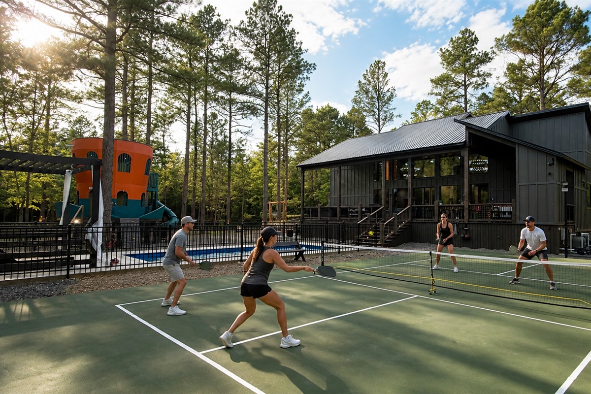Active Retreat: Enjoy friendly matches on the outdoor court surrounded by nature's beauty!
