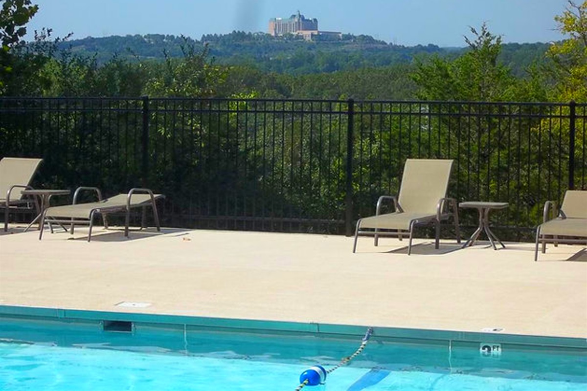 Community pool with a view