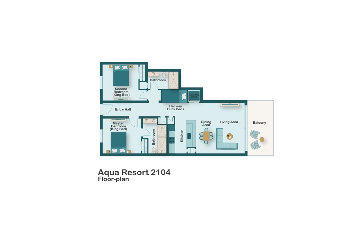 Floor plan for Aqua 2104