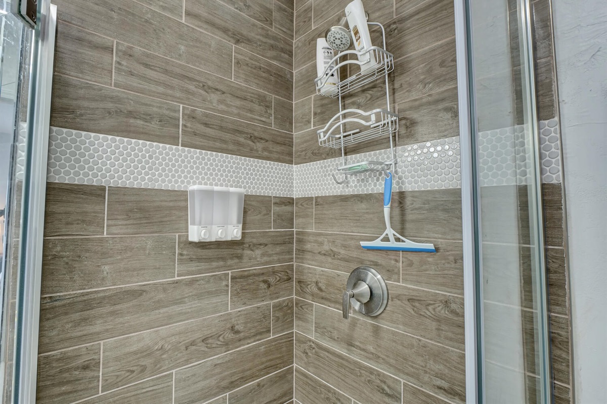 Remodeled shower in master bath
