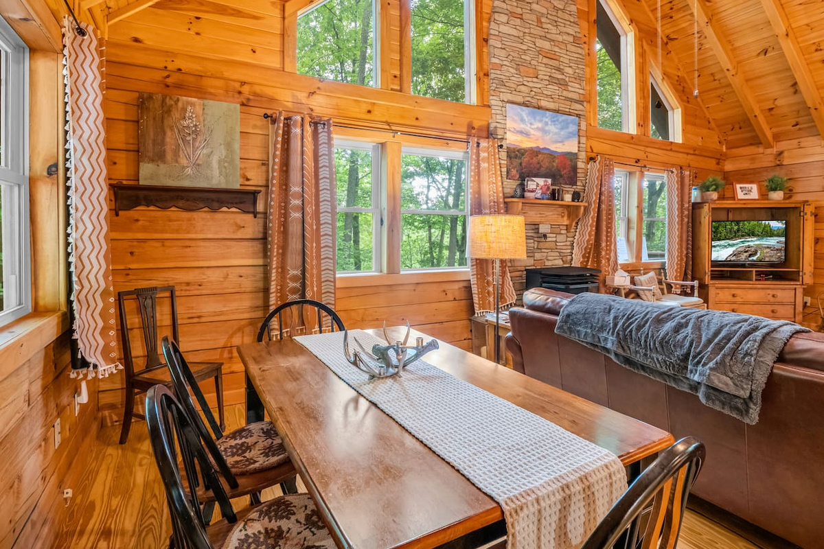 Open concept dining area adjoined with main living room