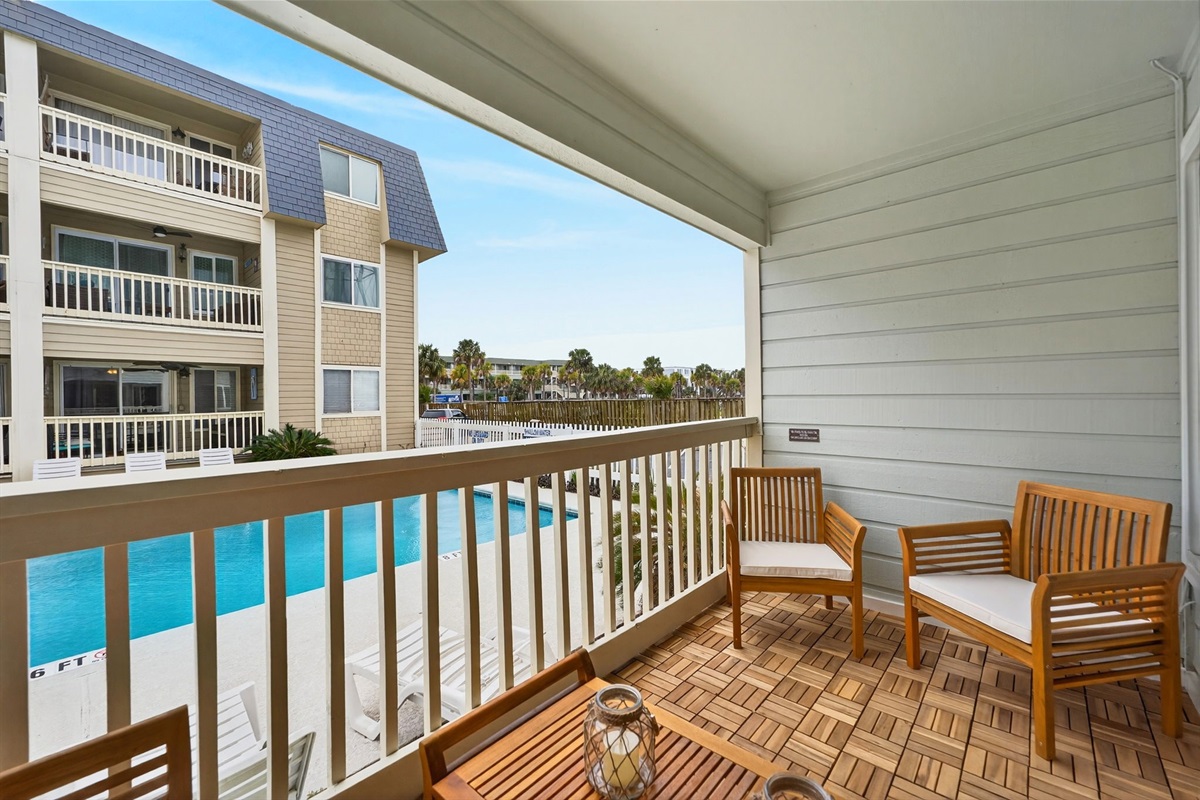 Porch | Beach Break | IOP Escapes Vacation Rentals | 1400 Ocean Blvd 106B, Isle of Palms SC