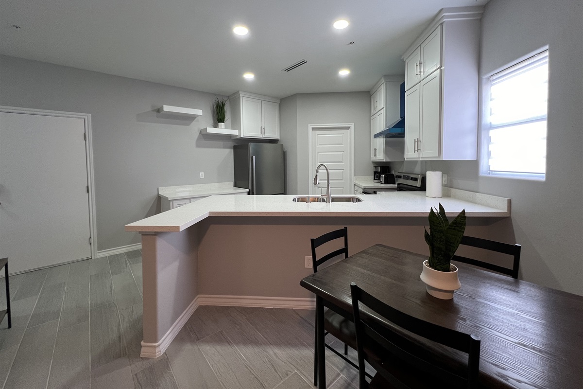 Fully Functional Kitchen and Dining Area
