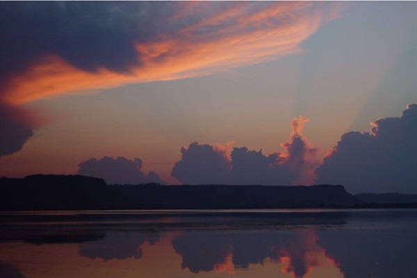 Sunset on the river.