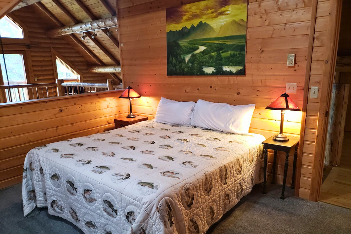 Bedroom 3: king bed, open to downstairs. You'll love waking up refreshed at Yellowstone Escape.