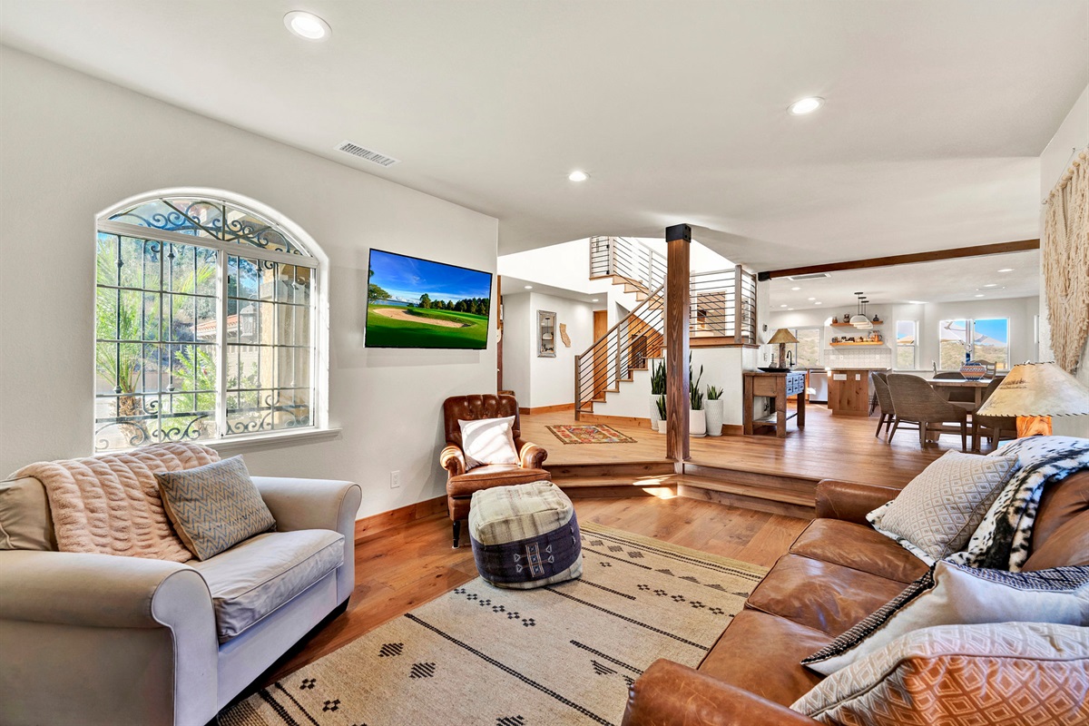 Family Den Area - Wood Burning Fireplace
