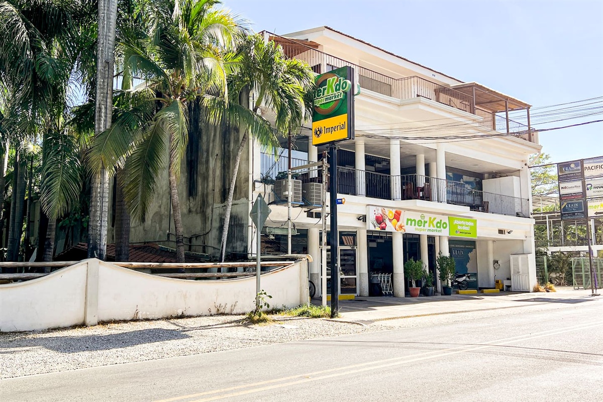 El merKdo supermarket is convenient for groceries and alcohol and is just down the street.