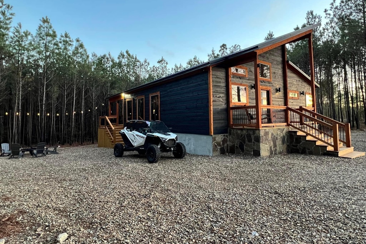 Pull through drive is perfect to pull trailers with a boat or ATVs,