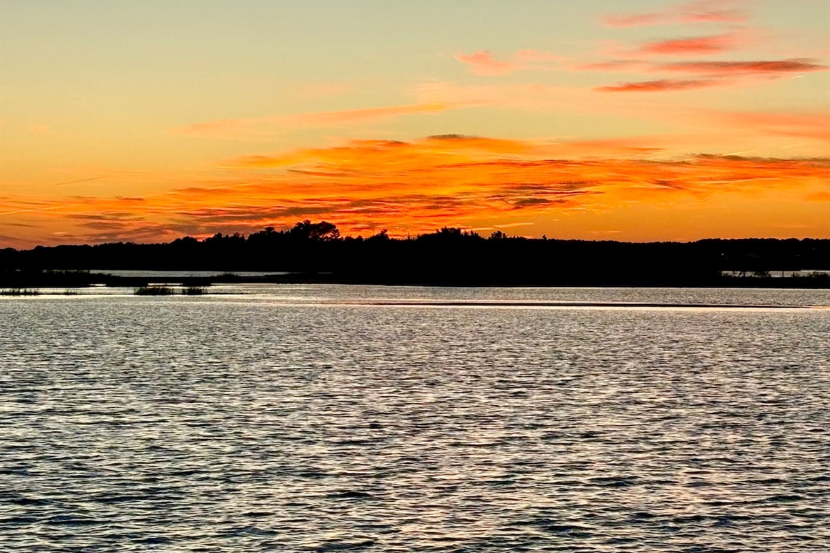 Enjoy sunset over the water