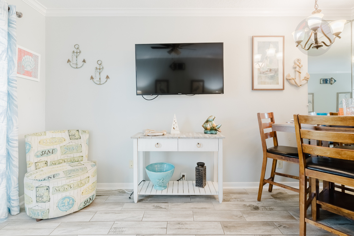 Comfiest of reading chairs and bar height table with chairs