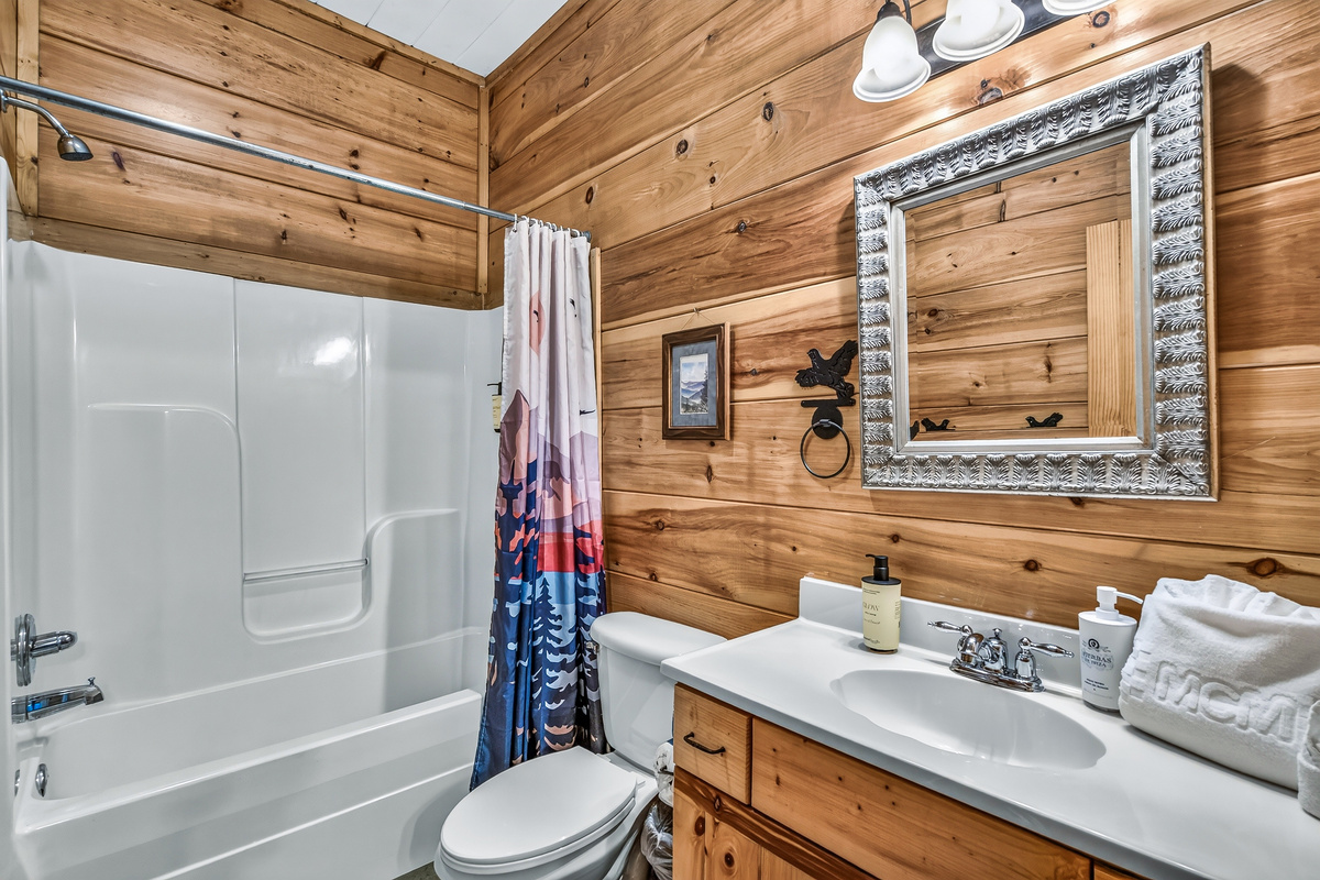 Enjoy clean, functional design with ample vanity counter space for all your personal toiletries.