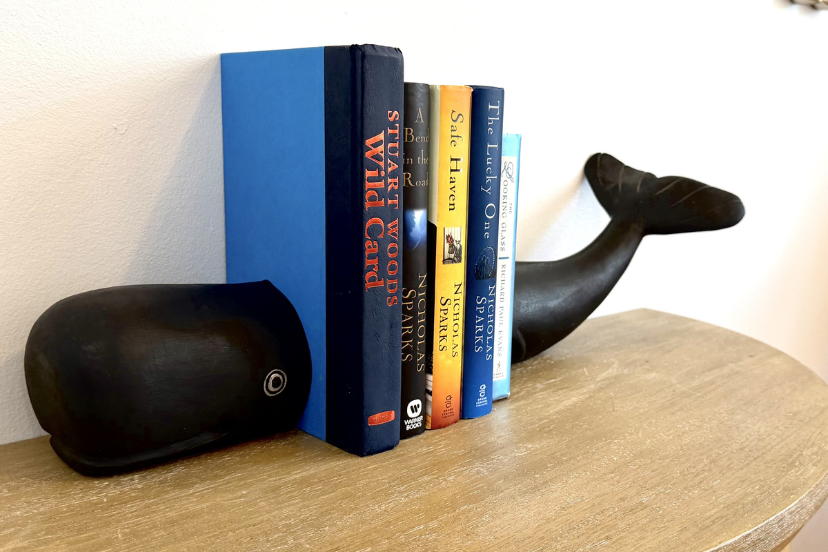 This house is details details details! The whale book ends in the reading nook. 