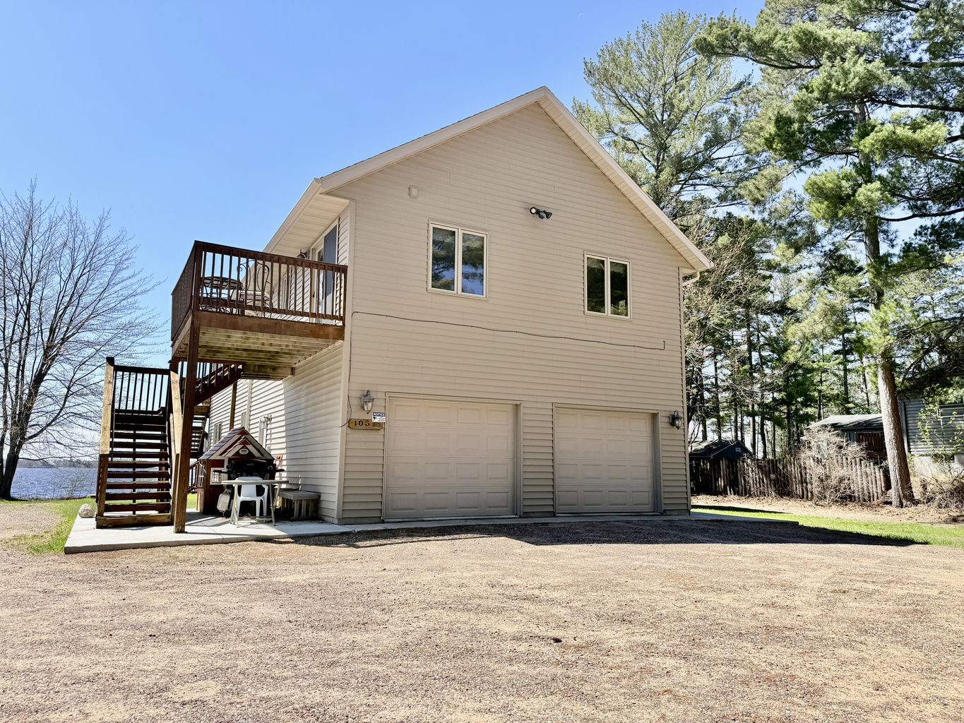 Exterior - Rear of Duplex with Stairway to Upper Level