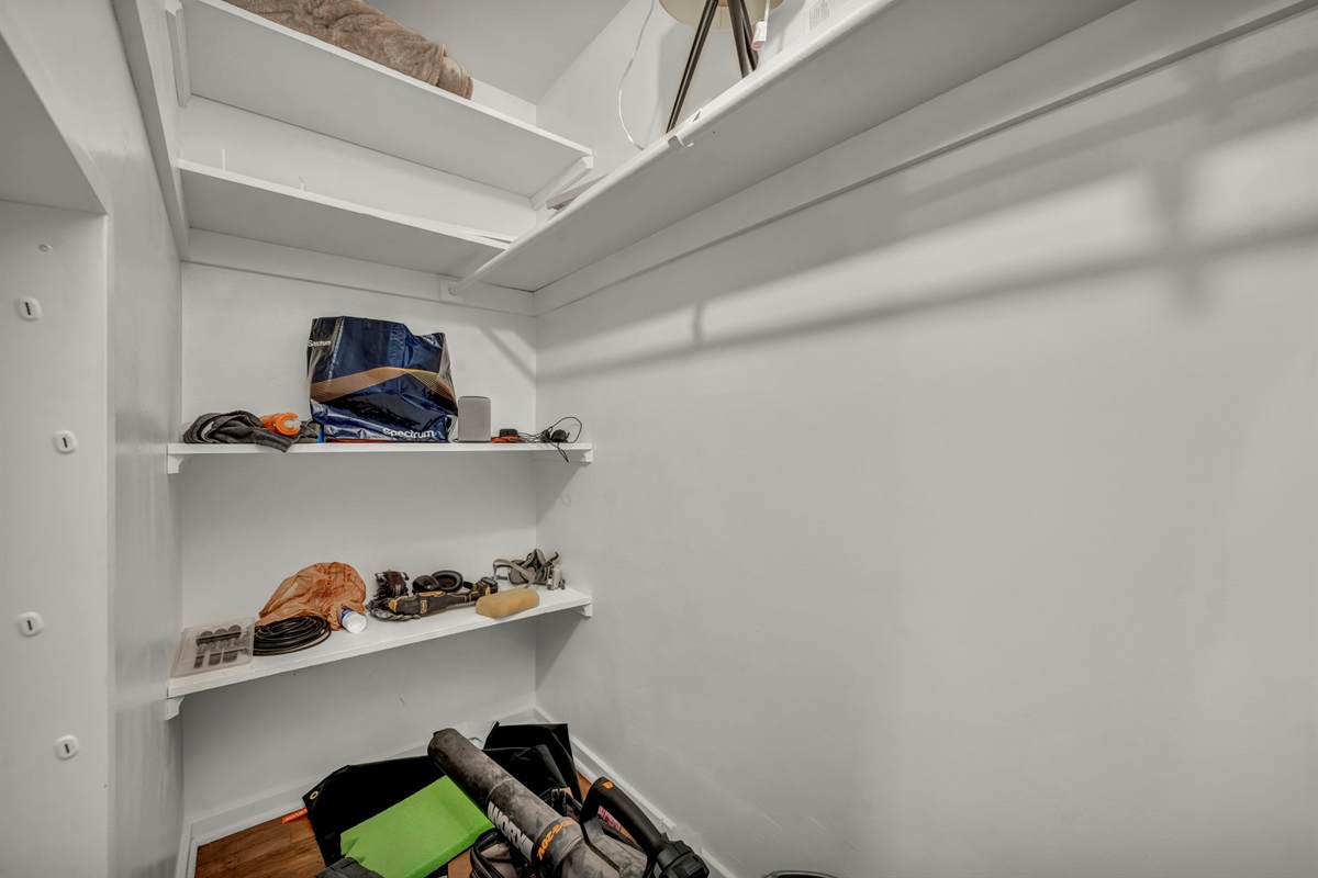 Closet space to hang all of your items.