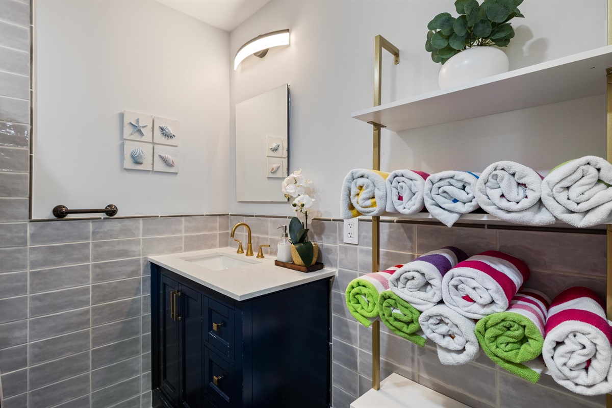 Ensuite bathroom, attached to the kids' room.