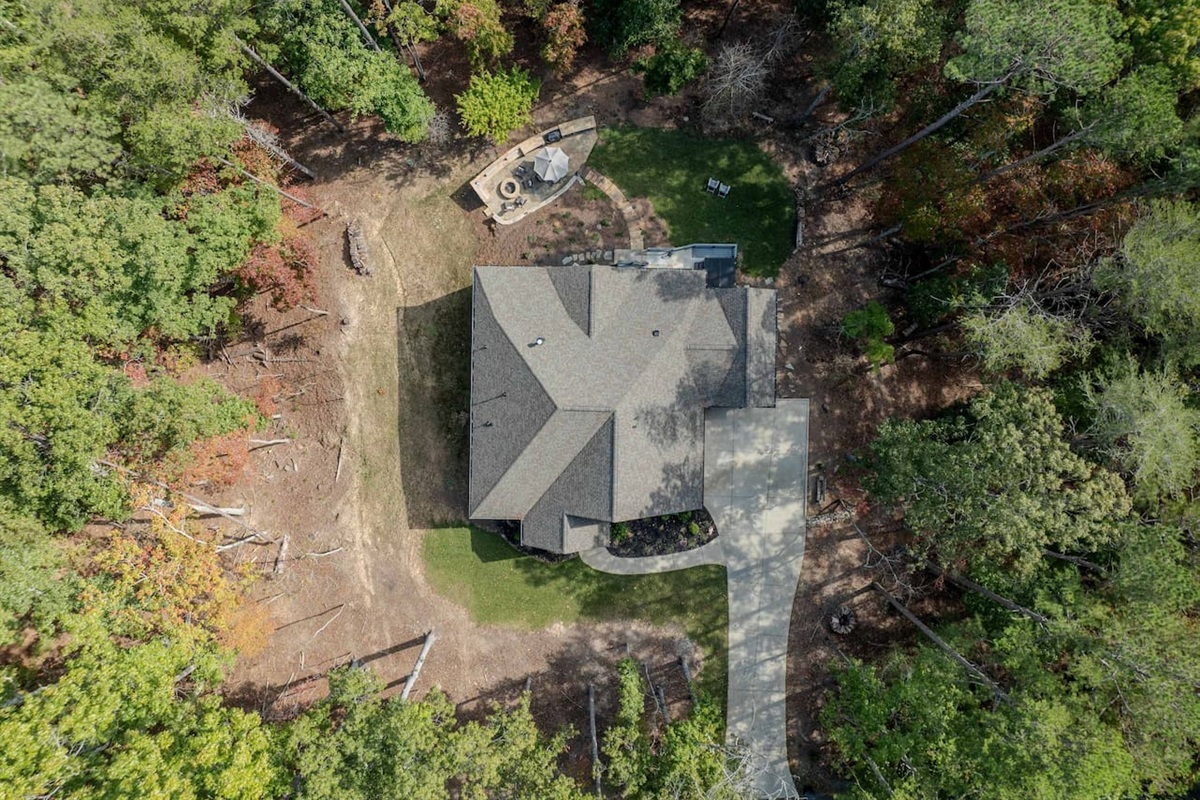 Arial view of property