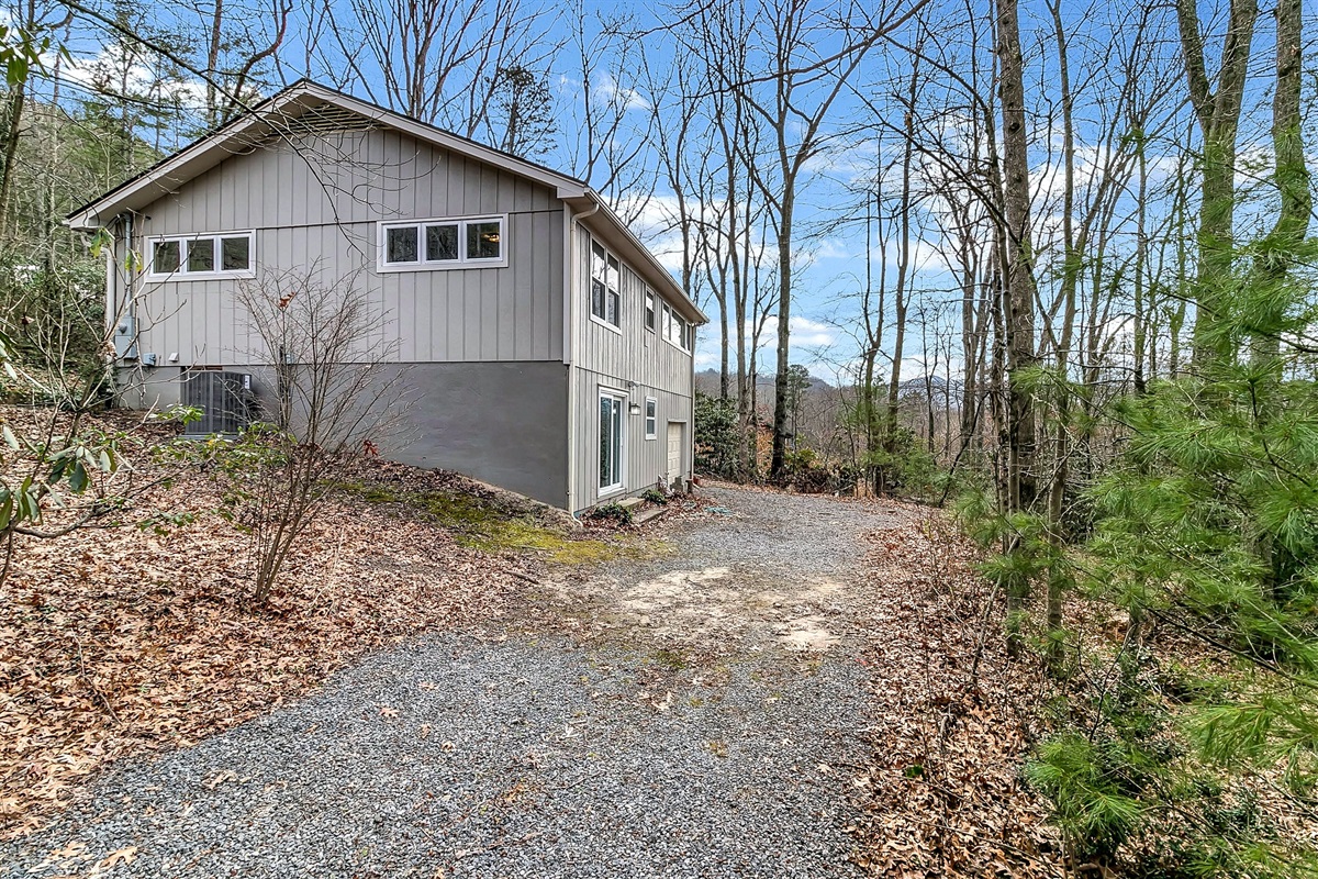 Lower parking area