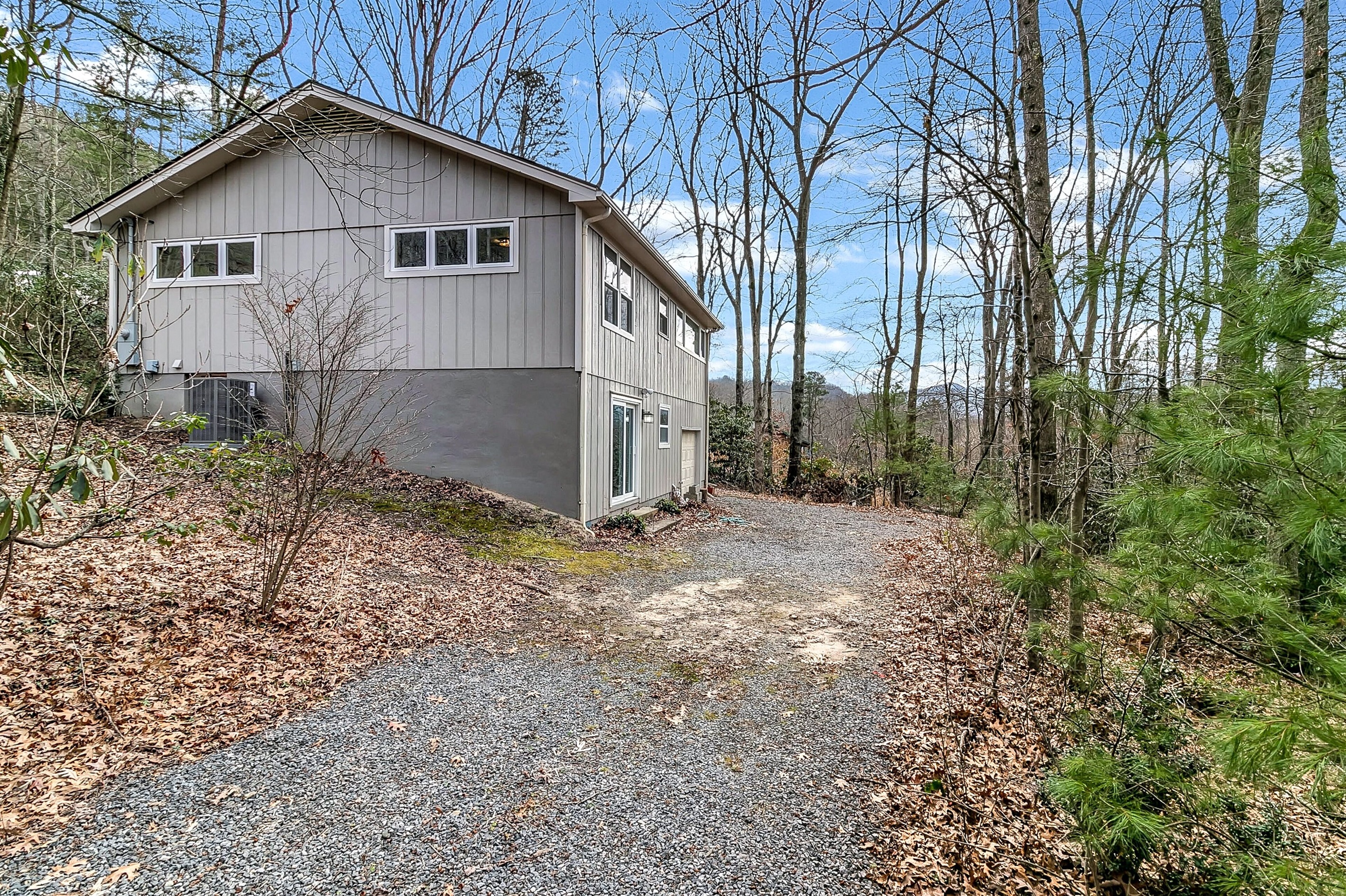Lower parking area