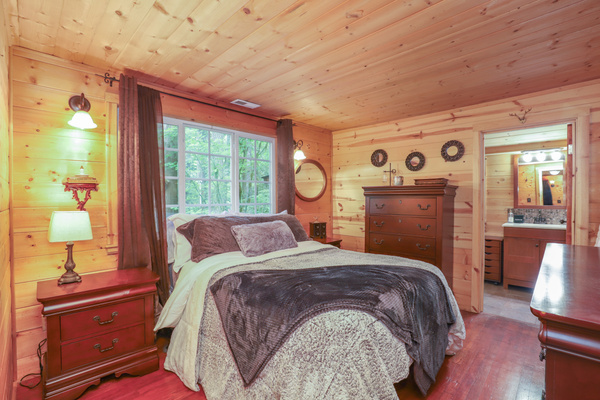 Main Floor Master Bedroom - Open Windows for Fresh Air