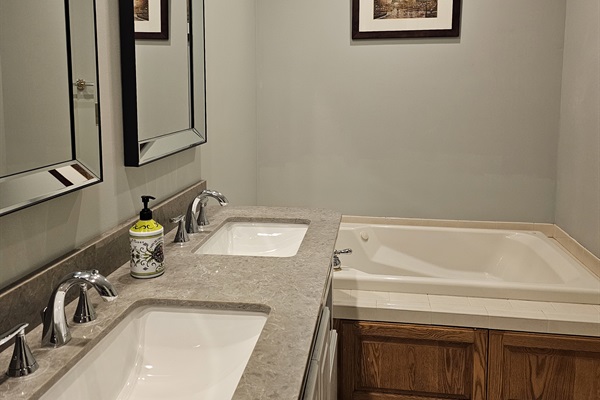 Double Sink and  Jetted  Tub