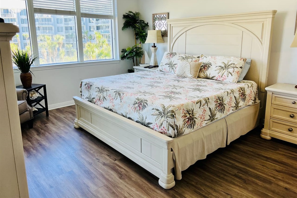 Master bedroom.  King Bed
