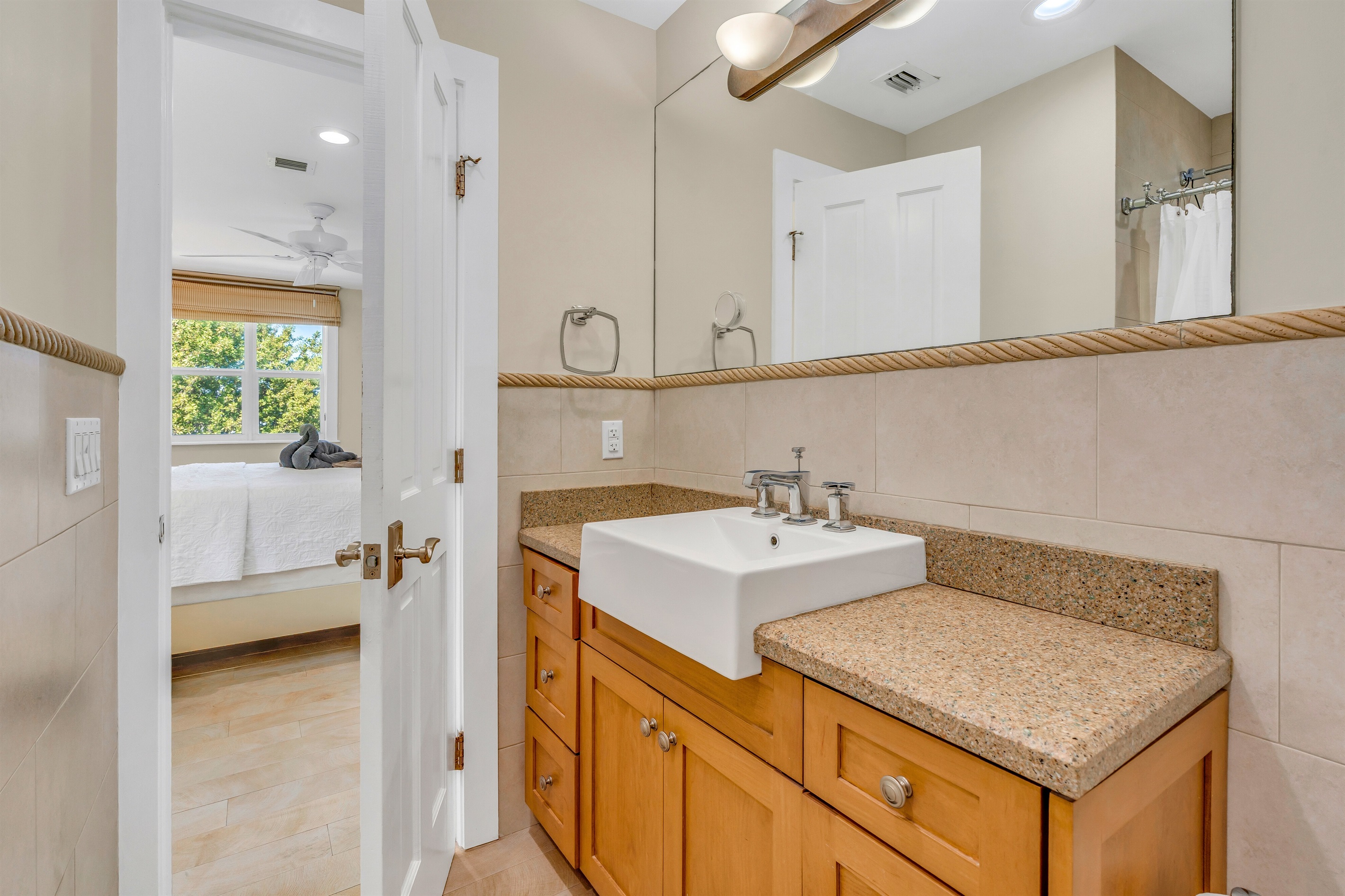 High end cabinets and granite countertops throughout.