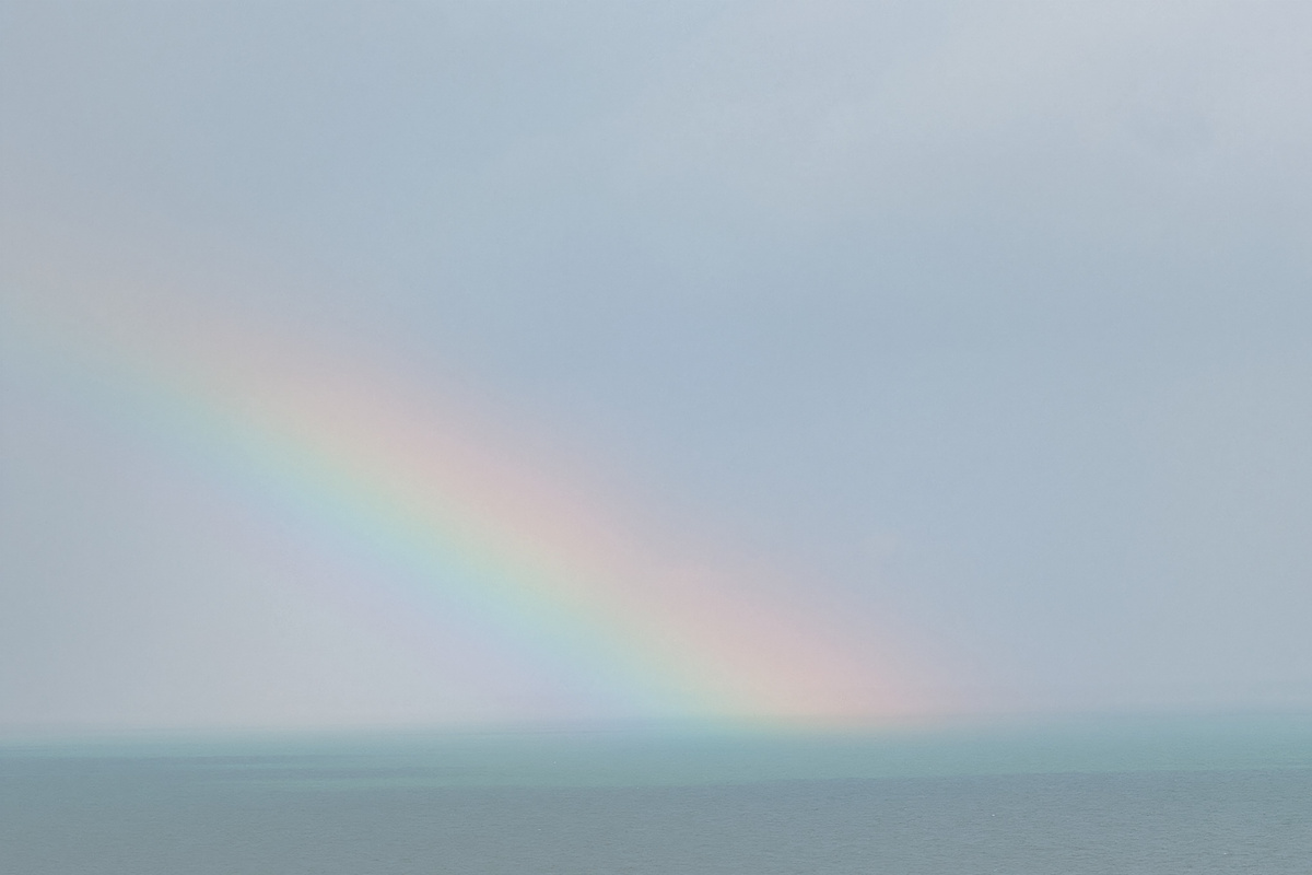 Rainbow over the ocean