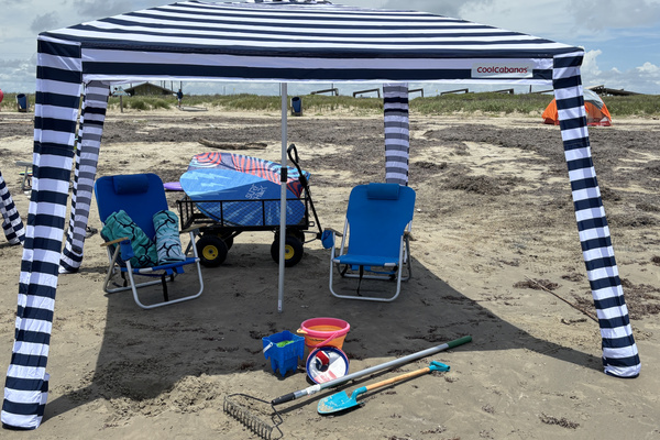 Beach Gear Included! Cart, Cool Cabana, chairs, boogie boards, skim board, sand toys, beach towels, cooler and more!
