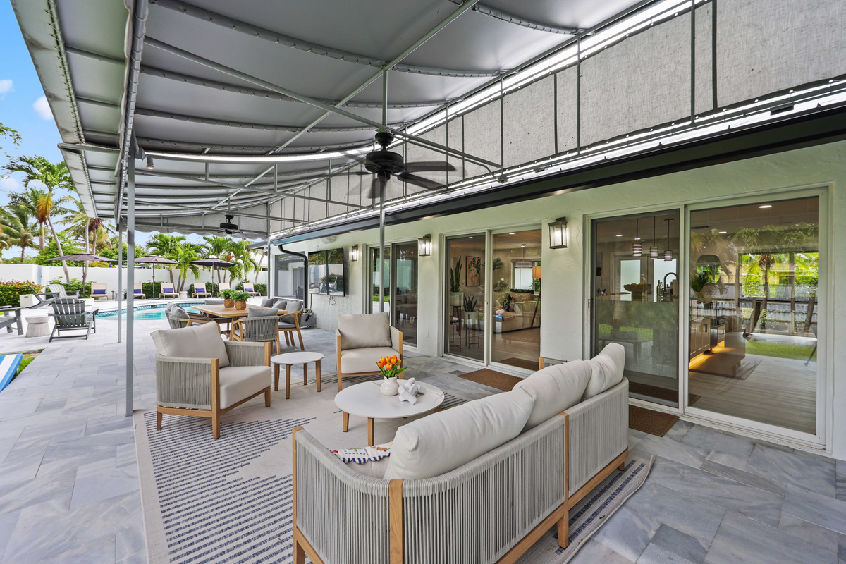 Our villa creates endless opportunities for comfort even on the patio with our outdoor patio furniture.