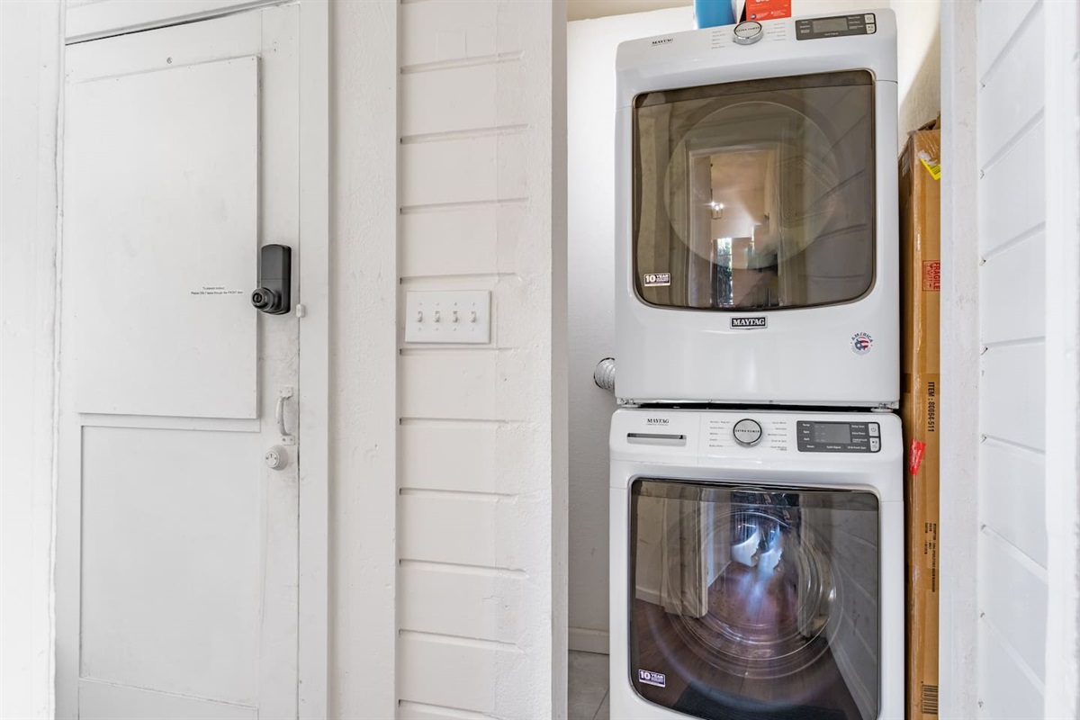 Washer and dryer in-unit with detergent