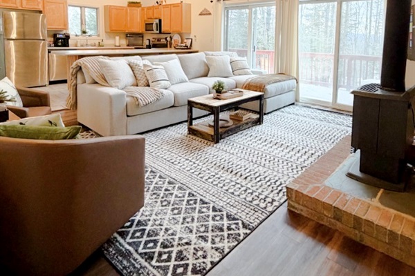 Whether quiet mornings or gatherings this space will leave you in comfort.