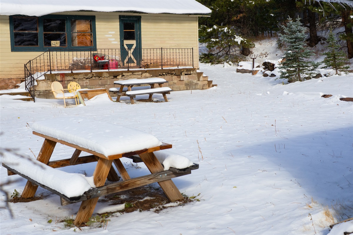 The lawn turns into a snow-angel playground each winter