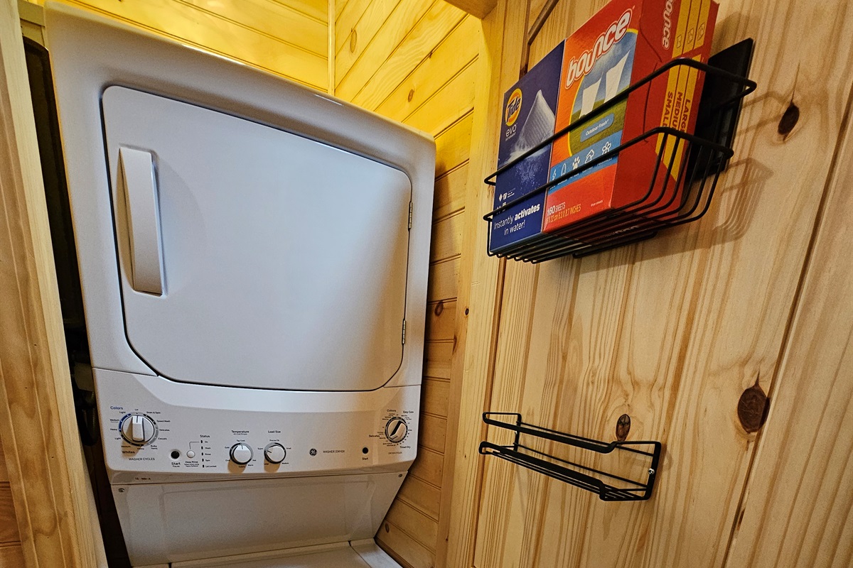 Pack light — with in-cabin laundry, you’re covered for everything from hiking gear to cozy nights in.