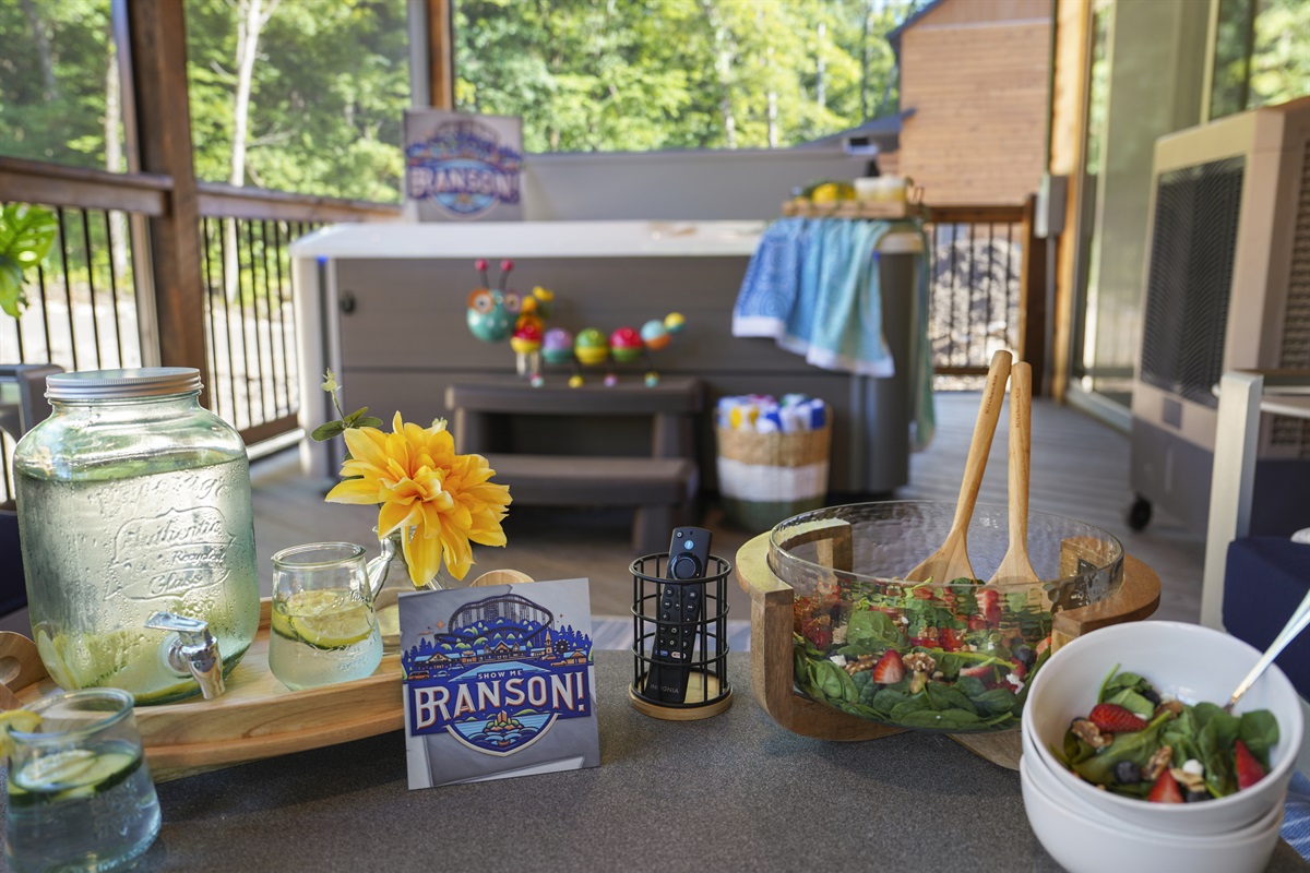 You can have an entire picnic on the deck worry free!