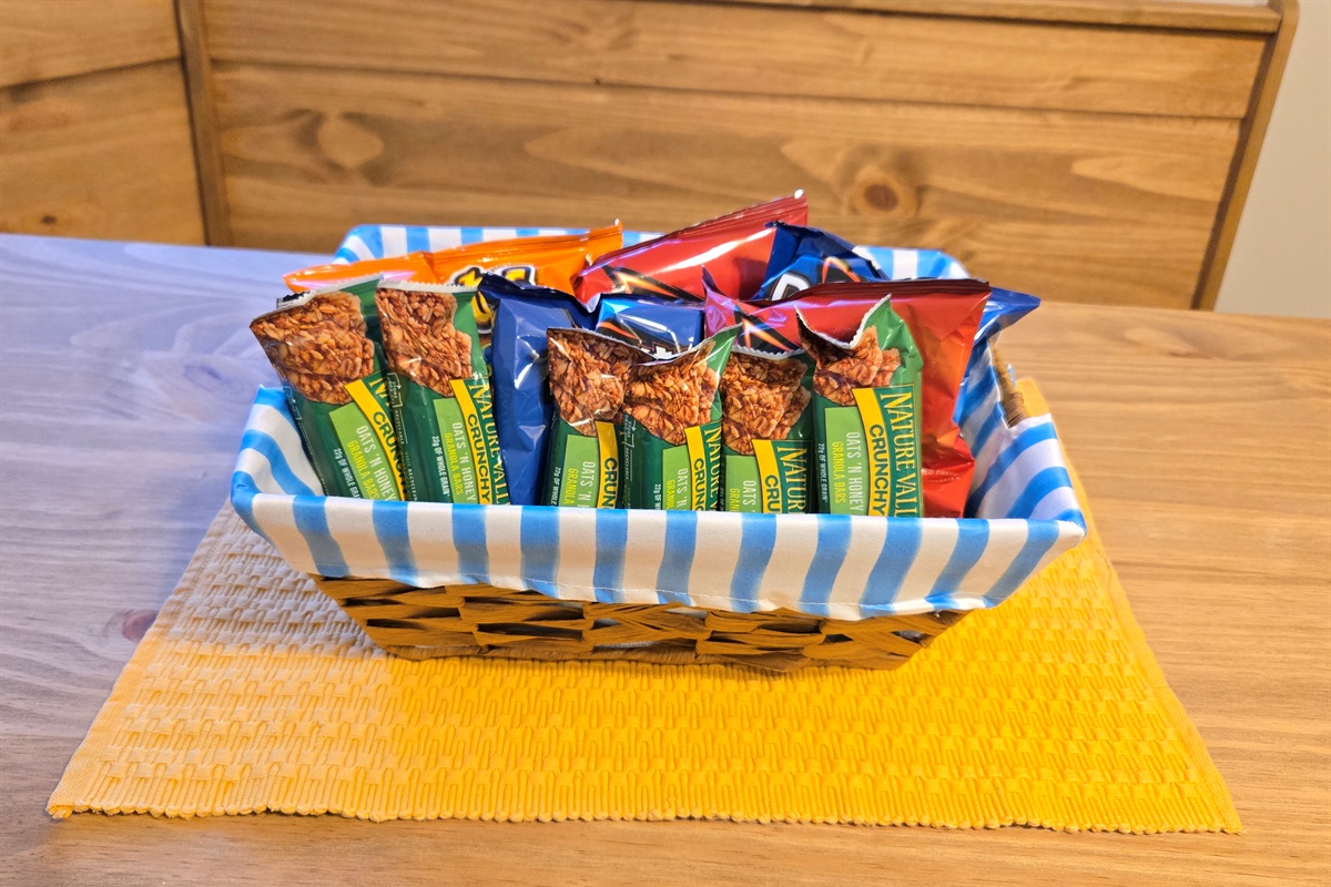 Snacks for after your long travel to this cute cottage